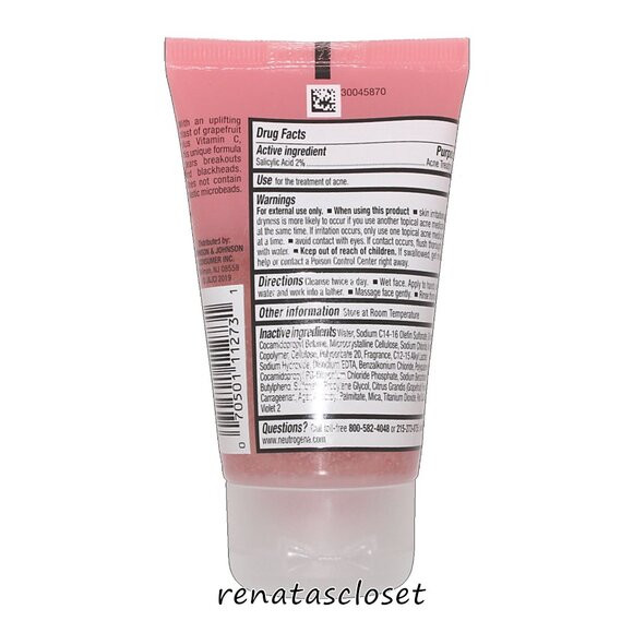 Neutrogena Oil-Free Acne Wash Pink Grapefruit Foaming Scrub NWT - Picture 3 of 5